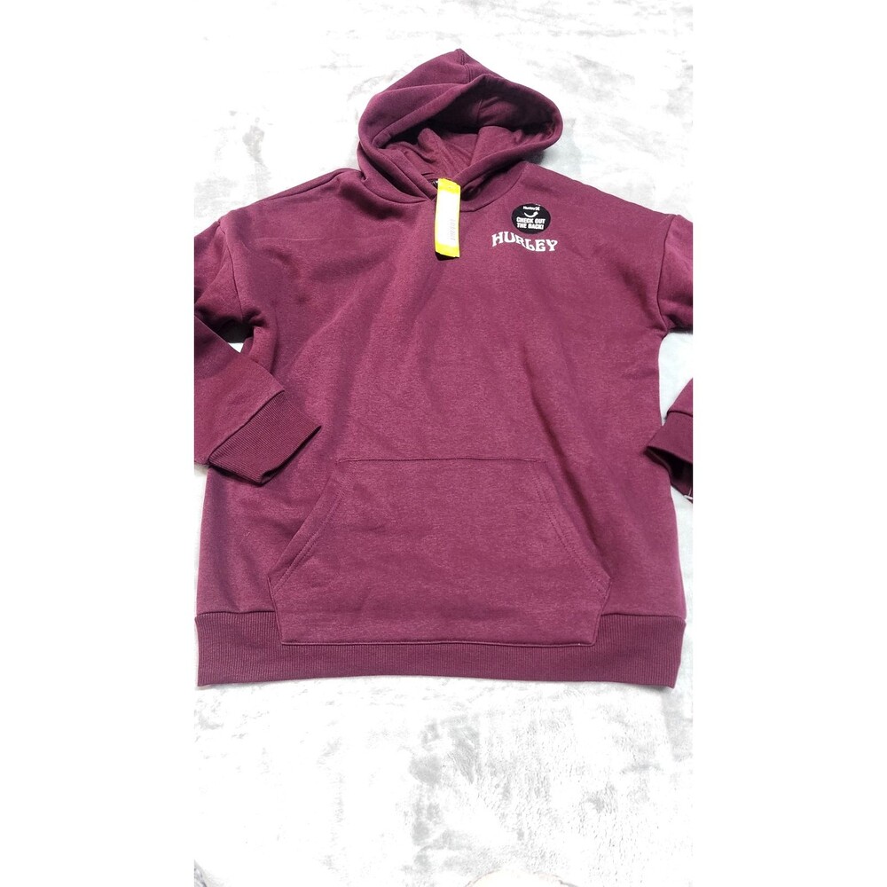 Hurley‎ Boys XL Red Drop Shoulder Graphic Hoodie Pullover Sweatshirt NWT